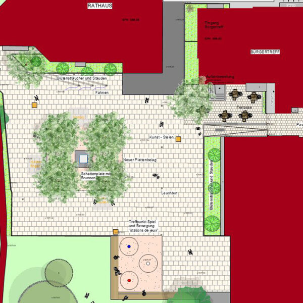 Rathausplatz Lichtenstein Lageplan